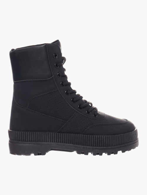 MyRunway | Shop TomTom Black High Rise Lace Up Boots for Women